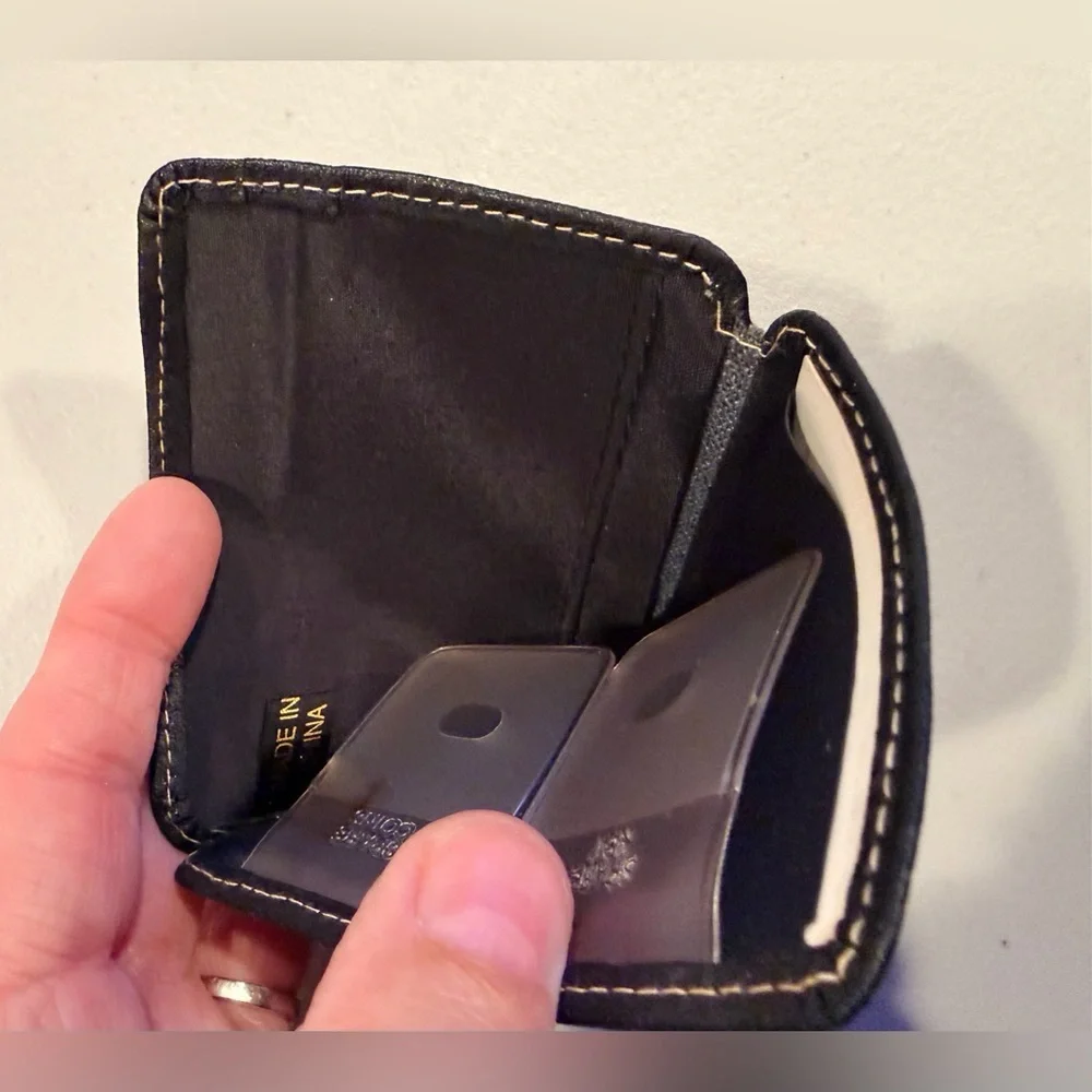 VINTAGE: John Weitz Collection | leather card wallet with ID window